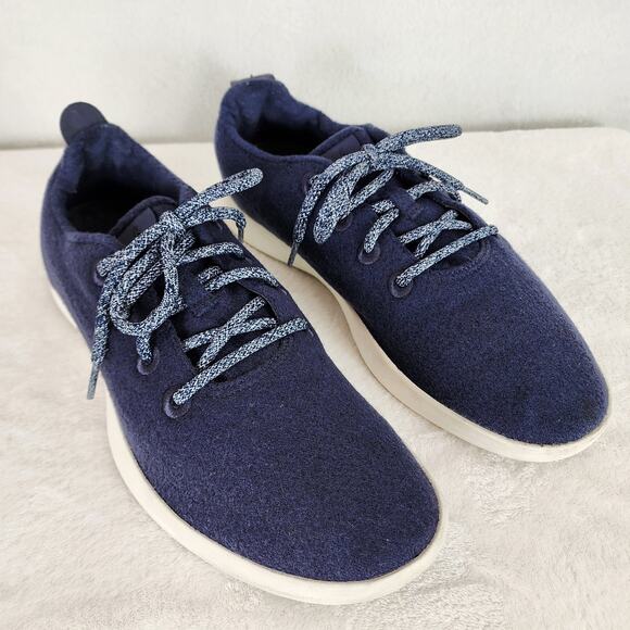 Allbirds Mens Wool Runners. Navy. 0918 NV1. Removable Insole. Washable.  EUC 12 - Picture 1 of 10